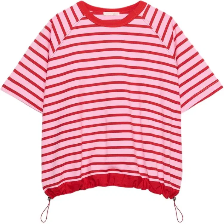 Женская футболка с круглым вырезом, Pink, ZARA