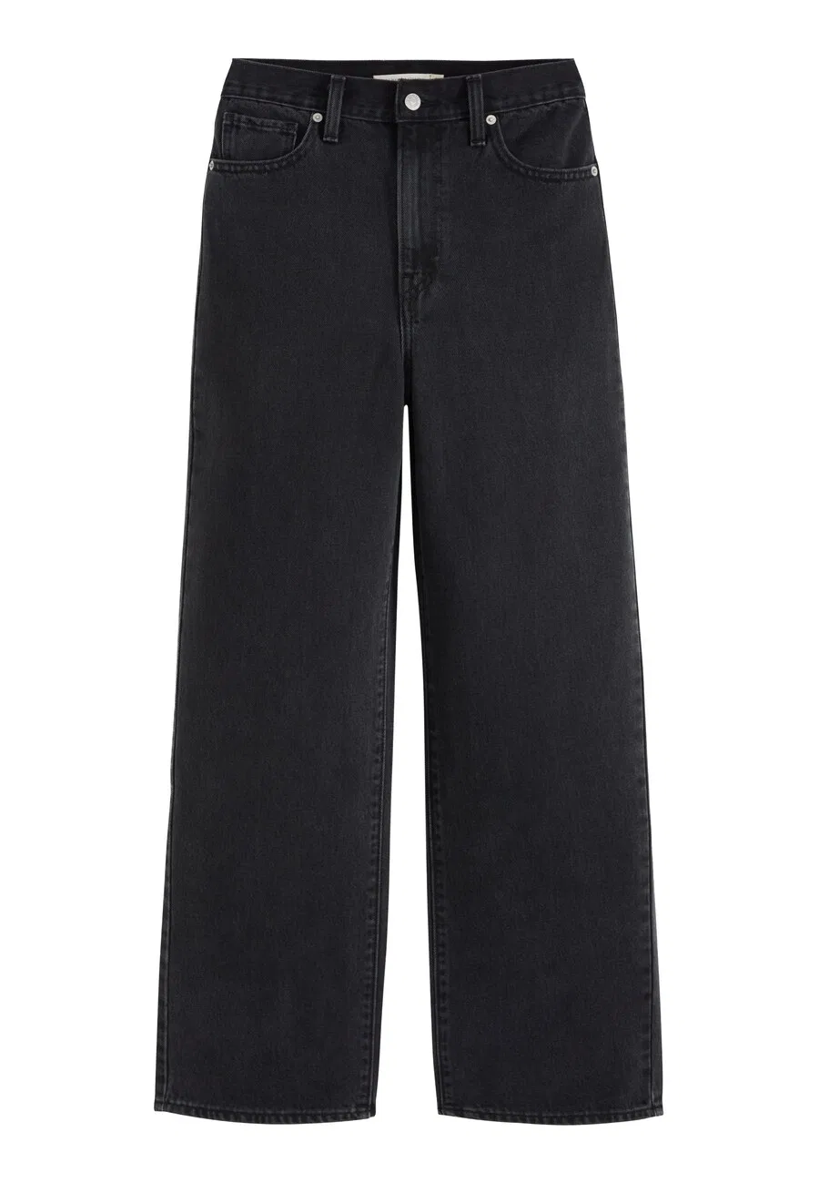 Джинсы LEVI'S Wide leg Jeans 'High Waisted Straight' черного цвета