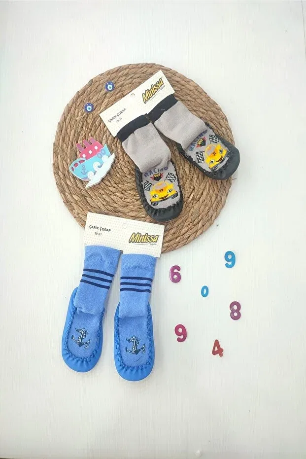 Детские носочки-босоножки с принтом Dubi Baby, Multicolor