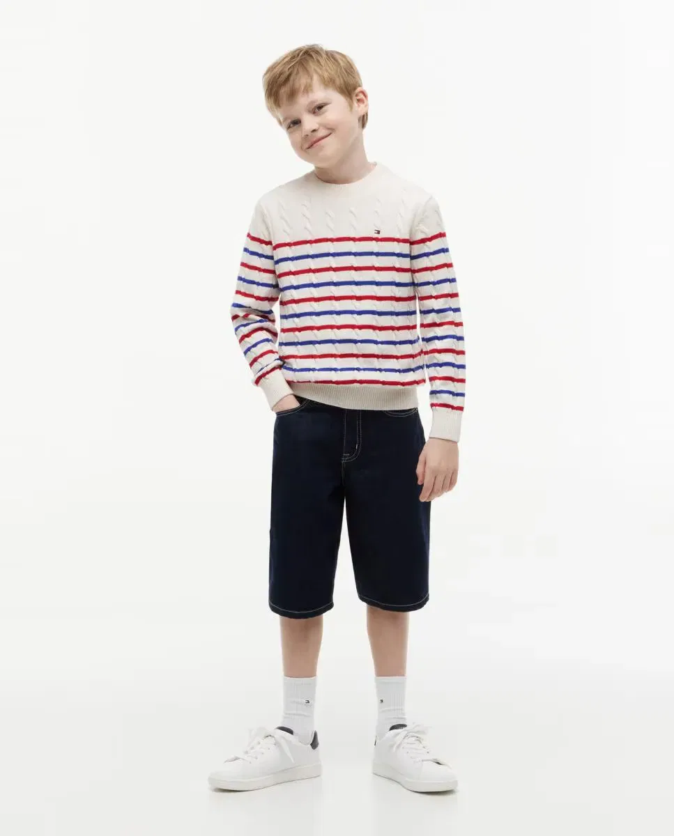 Детский джемпер для мальчиков с косичками Tommy Hilfiger, Crudo — фото 4