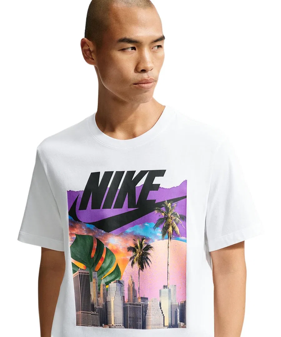 Футболка с графическим принтом Sportswear Club Nike, White — фото 4
