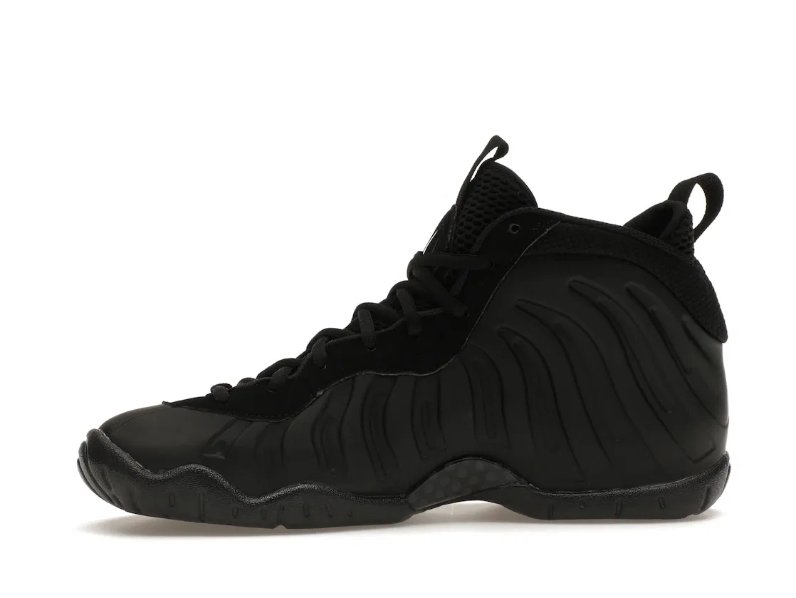 Детские кроссовки с длинным шнурованием Nike Little Posite One, Black/Anthracite/Black — фото 3
