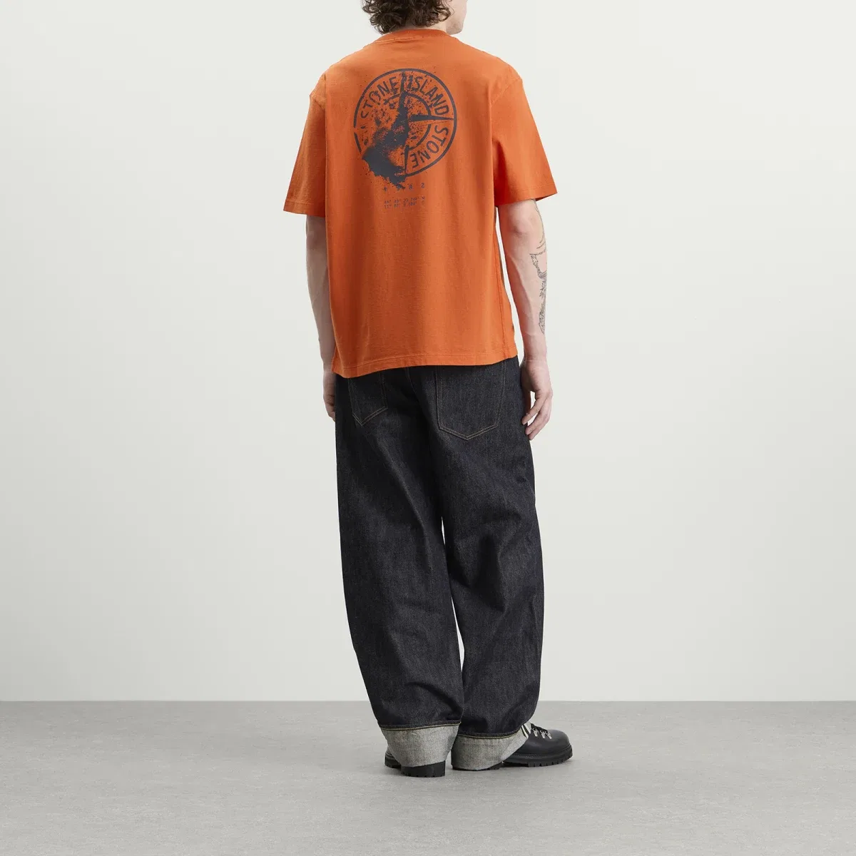 Футболка с принтом Vertical Placement Stone Island, Burnt Orange — фото 4