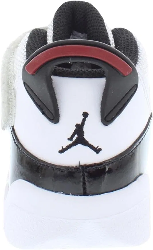 Детские кроссовки для мальчиков с кожаным верхом Jordan 6 Rings Nike, White/Varsity Red/Black — фото 3