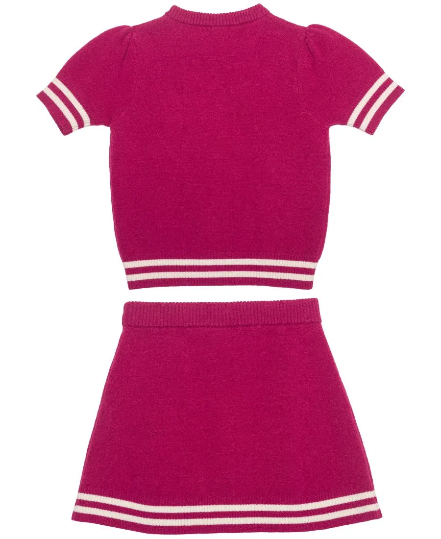 Детский комплект из свитера и юбки с Микки Маус Minnie Mouse 2-Piece Set Disney, Burgundy — фото 2