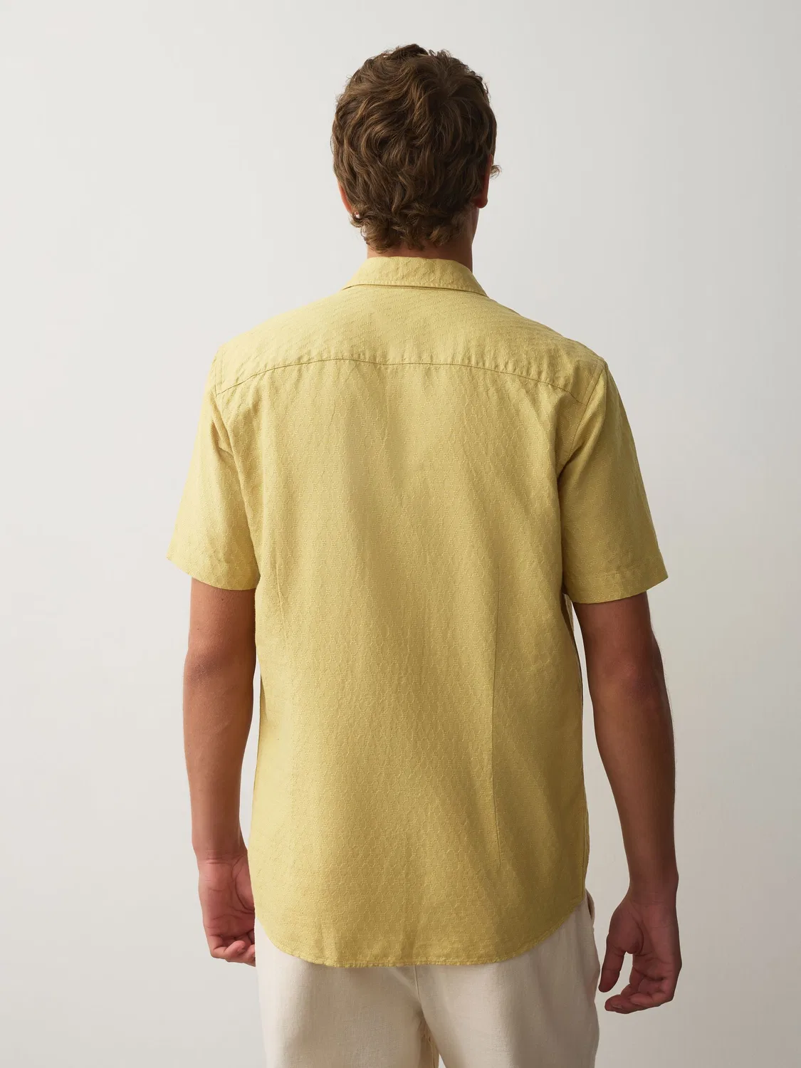Рубашка Slim Fit Next, Ochre Yellow — фото 4
