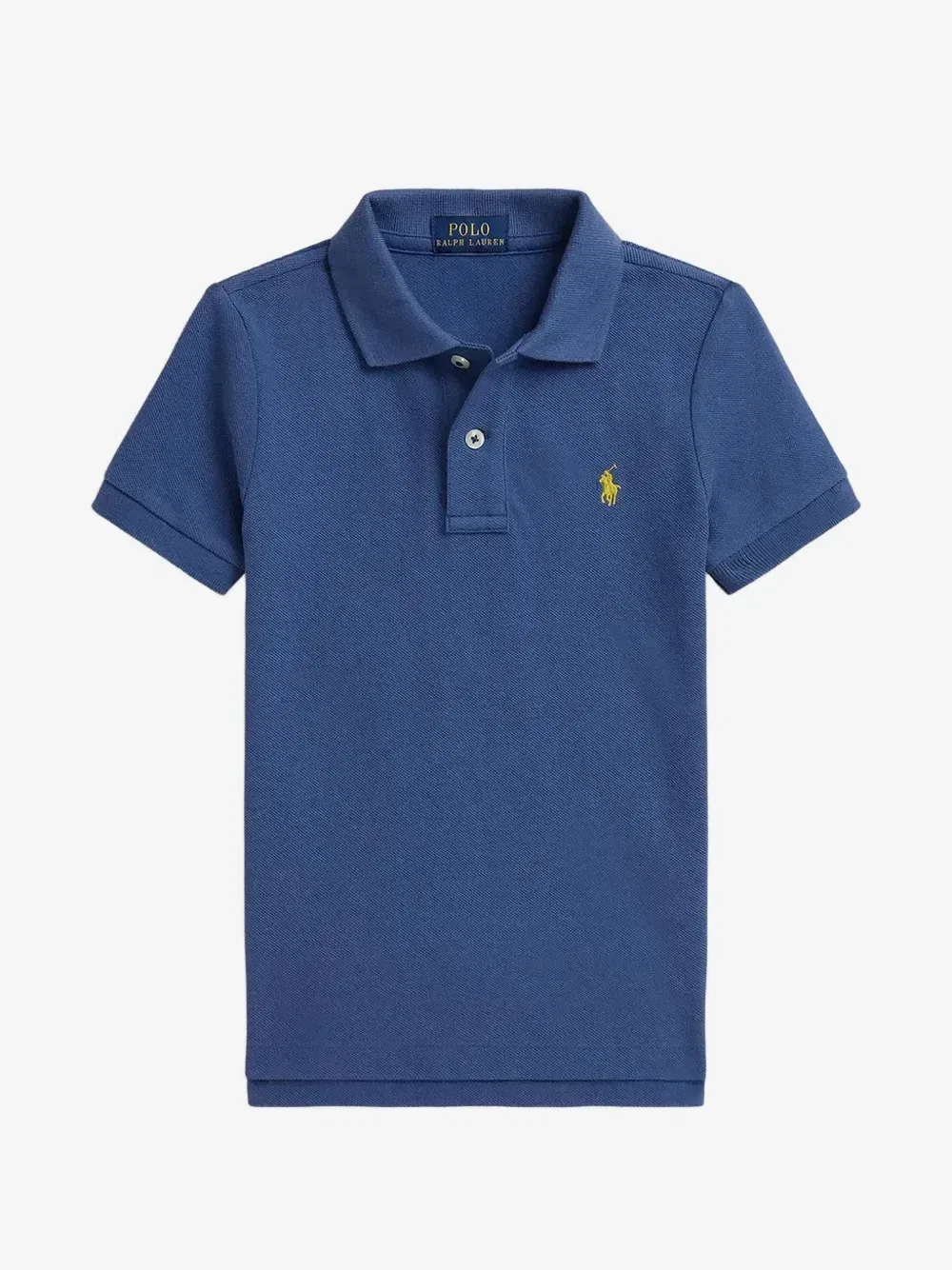 Рубашка-поло из пике с вышивкой логотипа Polo Ralph Lauren Kids, синий