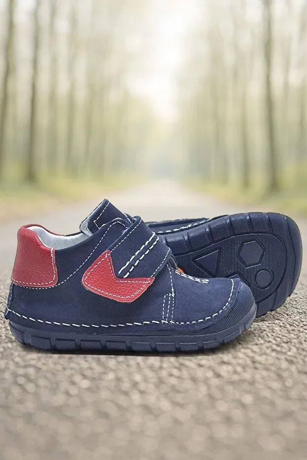 Детские туфли для малышей из натуральной кожи Popeye Rakerplus, Navy Blue