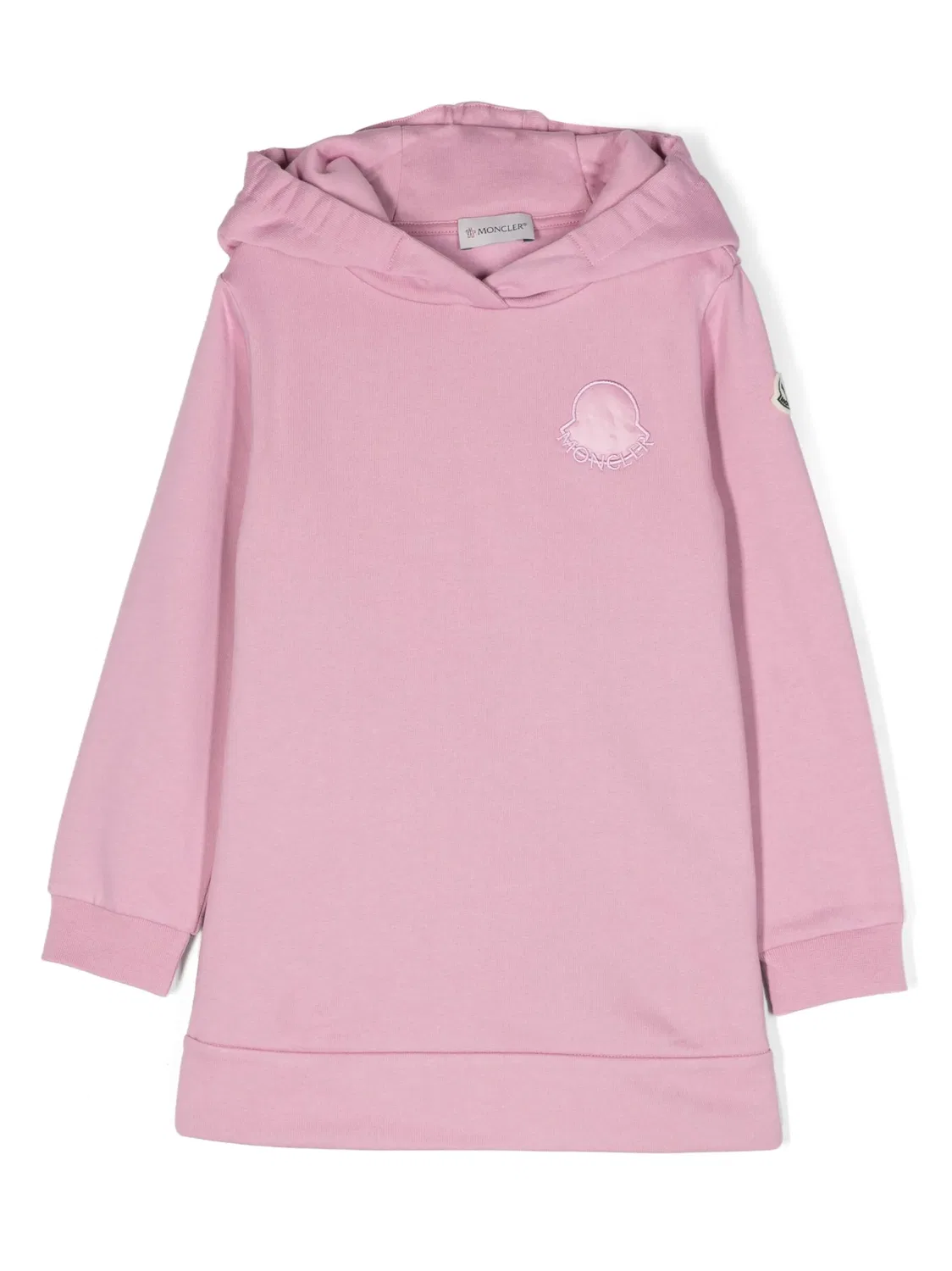 Платье-худи с логотипом Moncler, розовый