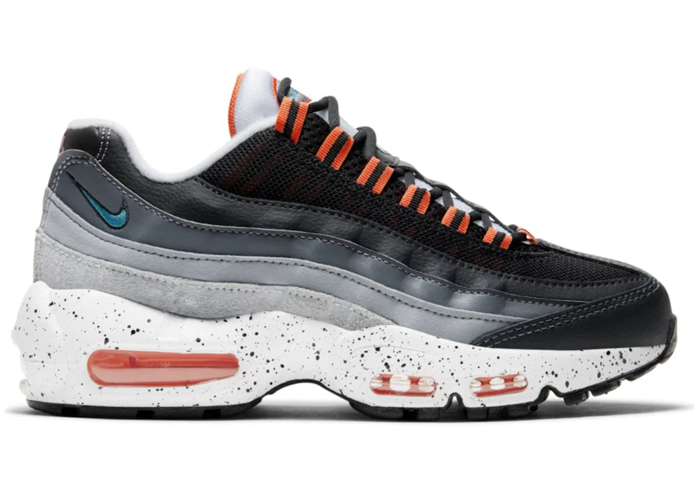 Детские кроссовки Lifestyle Nike Air Max 95 Recraft, Black/Turf Orange/White/Aquamarine
