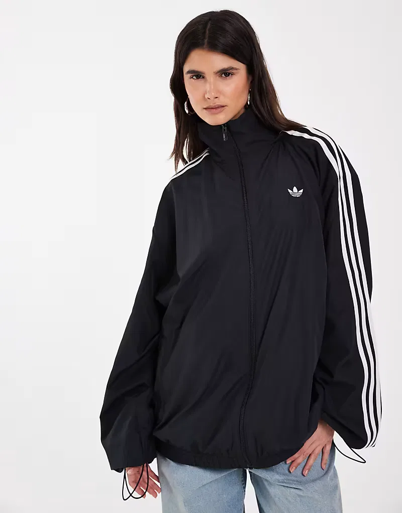 Спортивная куртка Adidas Originals Firebird из тканого материала, черный — фото 2