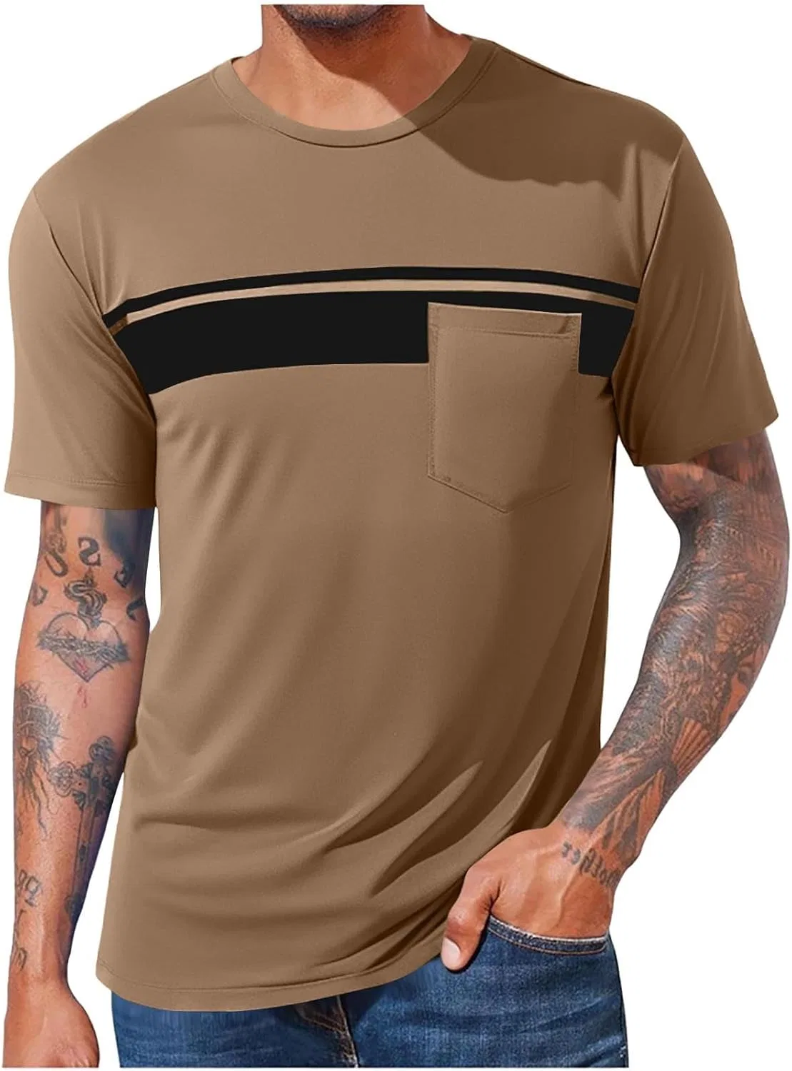 Мужская футболка с карманом Athletic Workout, Khaki