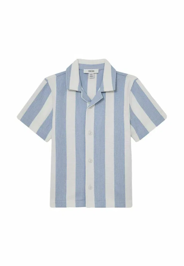 Рубашка хлопковая Marskiniai Reiss, pale blue white, белый/бледно-голубой