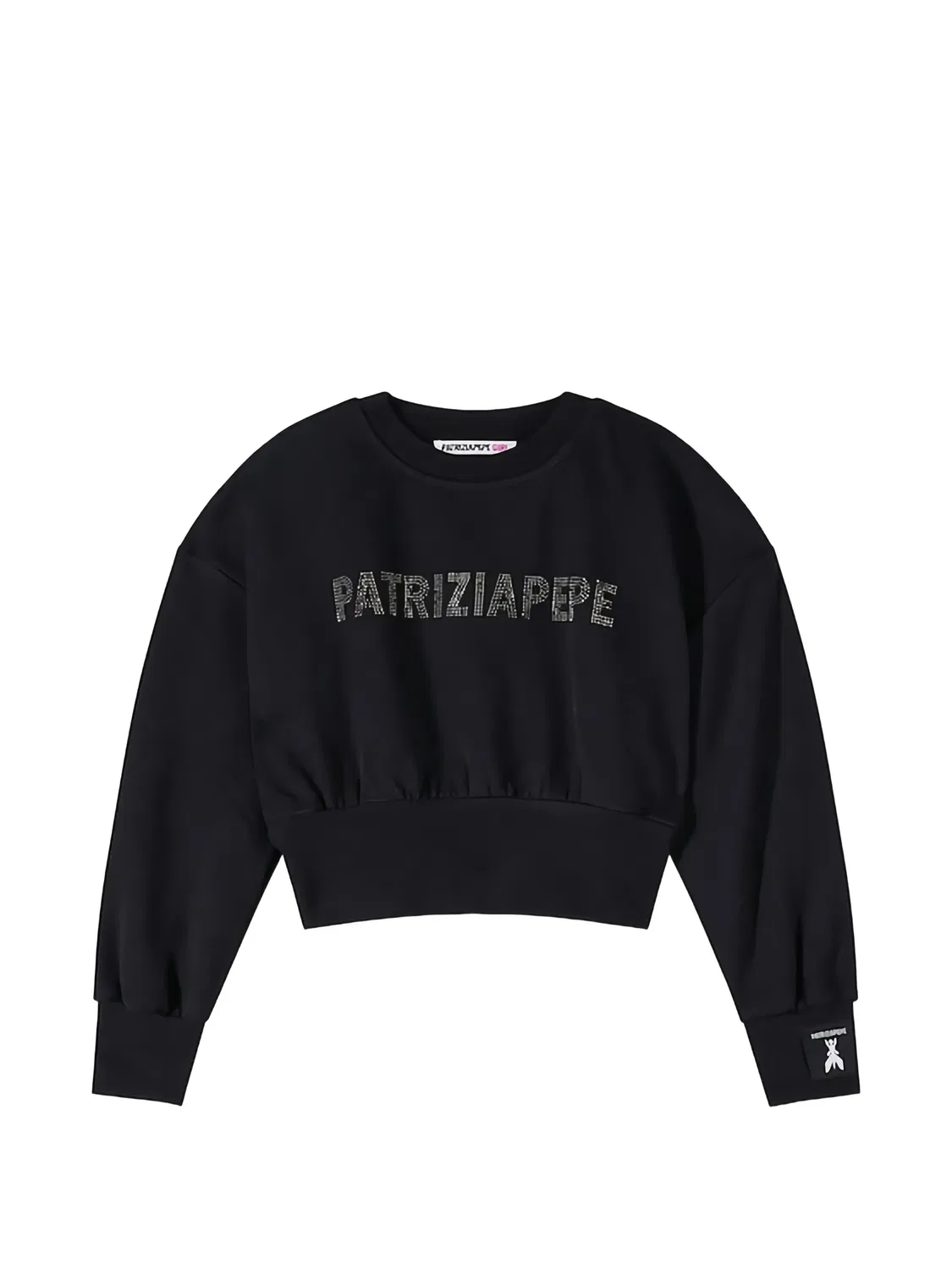 Patrizia Pepe Детский свитшот с декором, черный