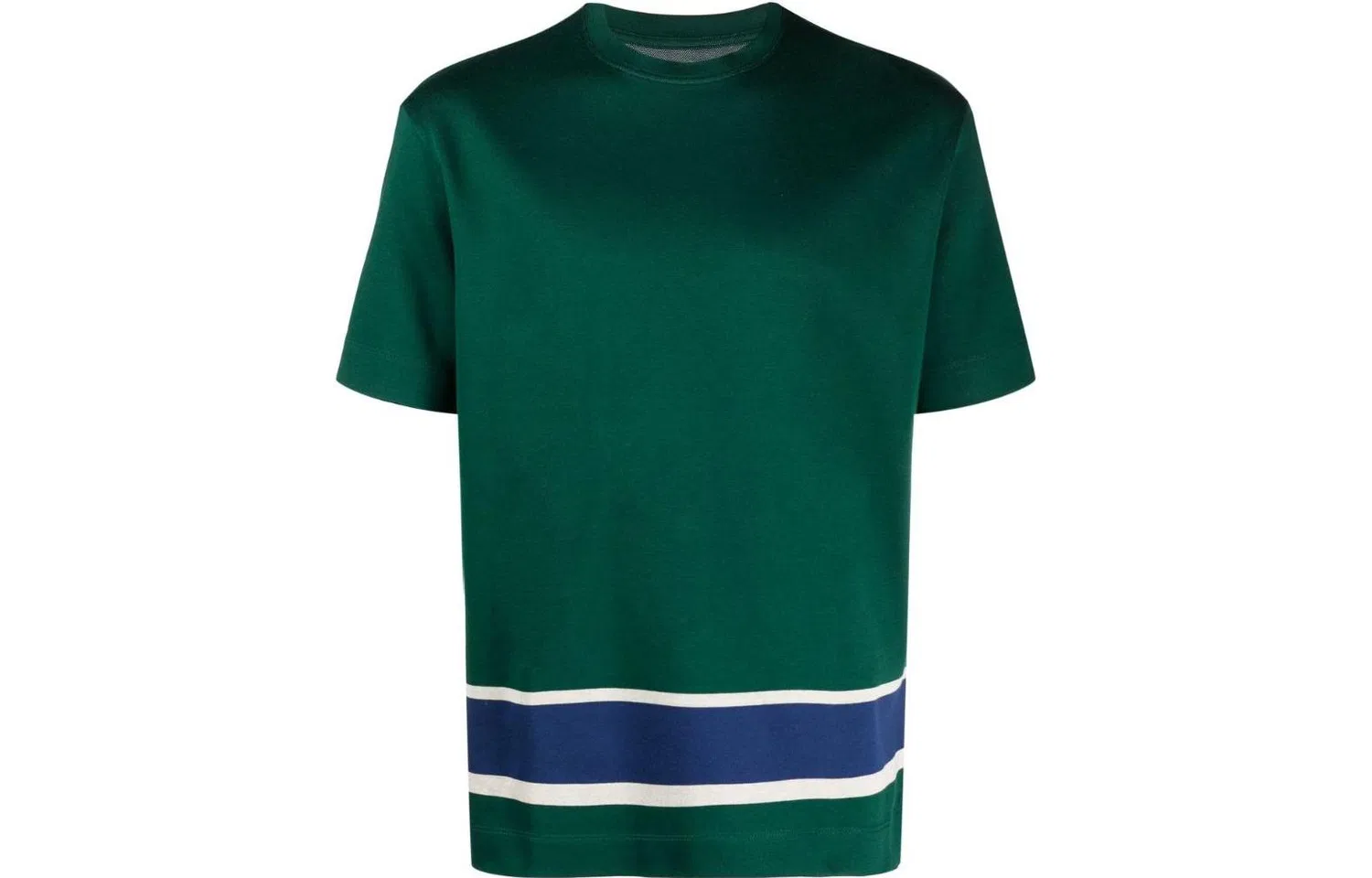 Мужская футболка с полосатым акцентом Green Emporio Armani
