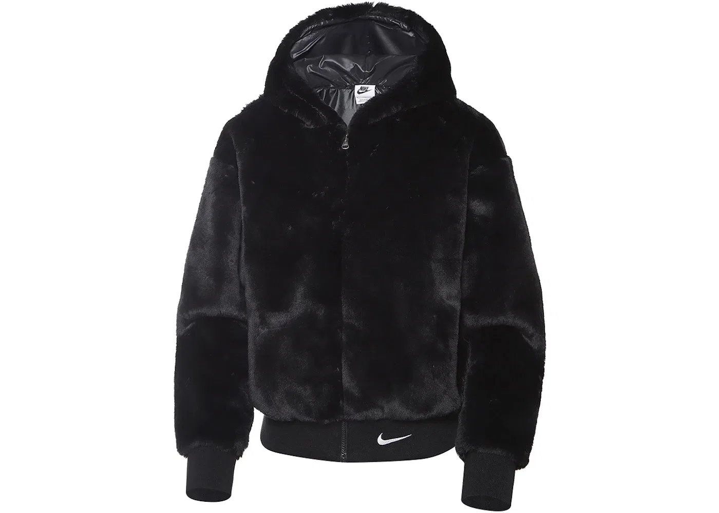 Женская куртка из искусственного меха с принтом Nike Jacket, Black/White