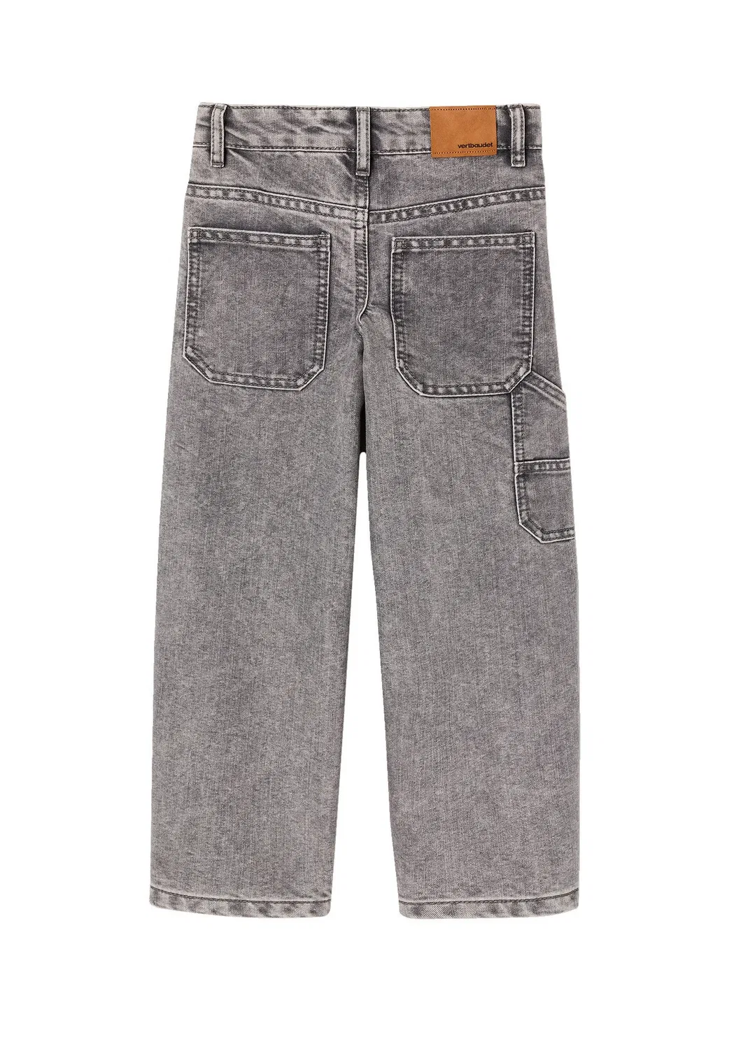 Cargojeans jungen slim, Bundweite Verstellbar - джинсы прямого кроя Vertbaudet, Grauer Denim — фото 2