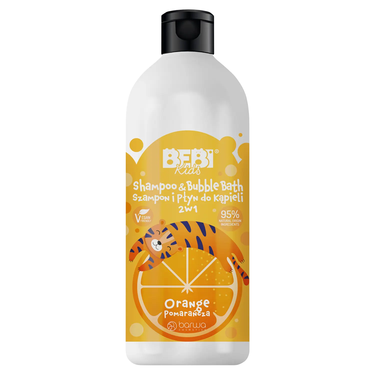 

Bebi Kids Детский шампунь и пена для ванн 2-в-1 Апельсин, 500 мл