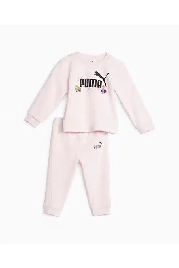 Детский комплект спортивного костюма для девочек хлопковый Puma, Pink