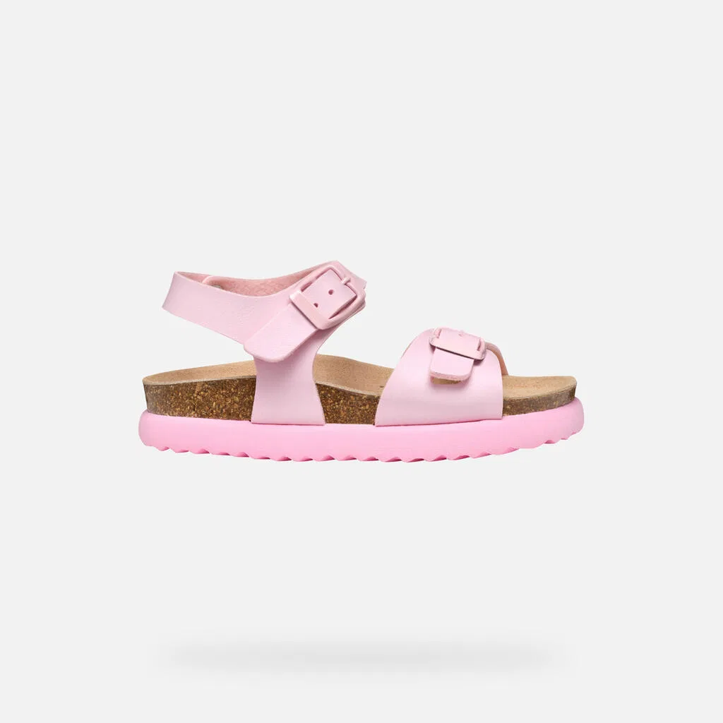 Детские сандалии с ремешком Geox J Sandal Bubblebow G, Цвет: Hellrosa — фото 2