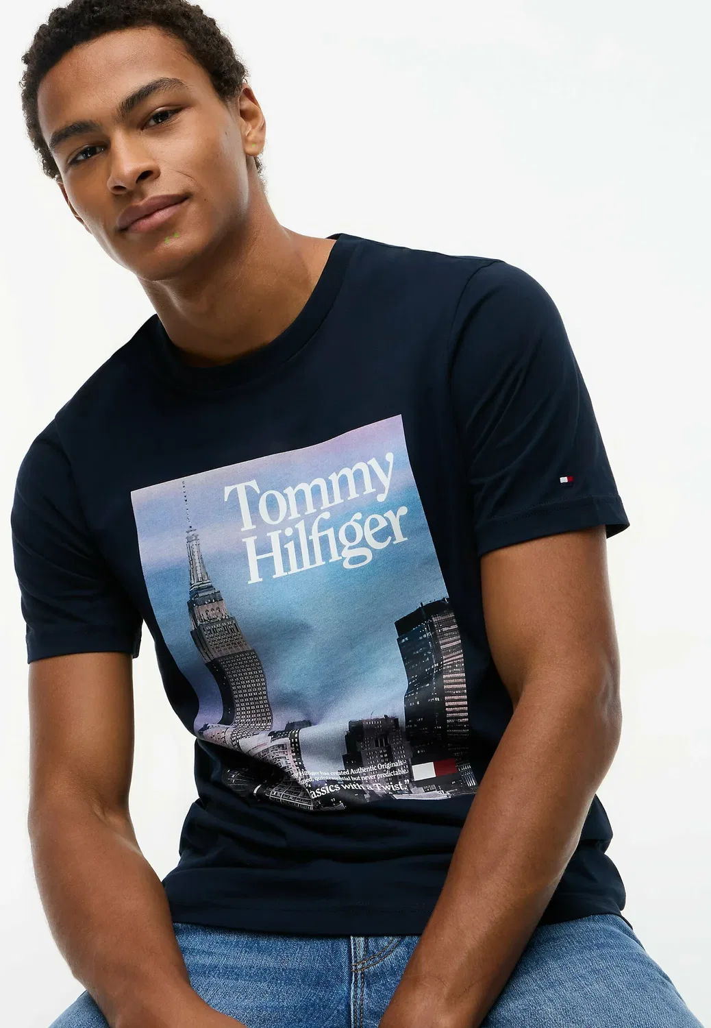 Футболка с фотопринтом - футболка с принтом Tommy Hilfiger, Navy Blue — фото 4