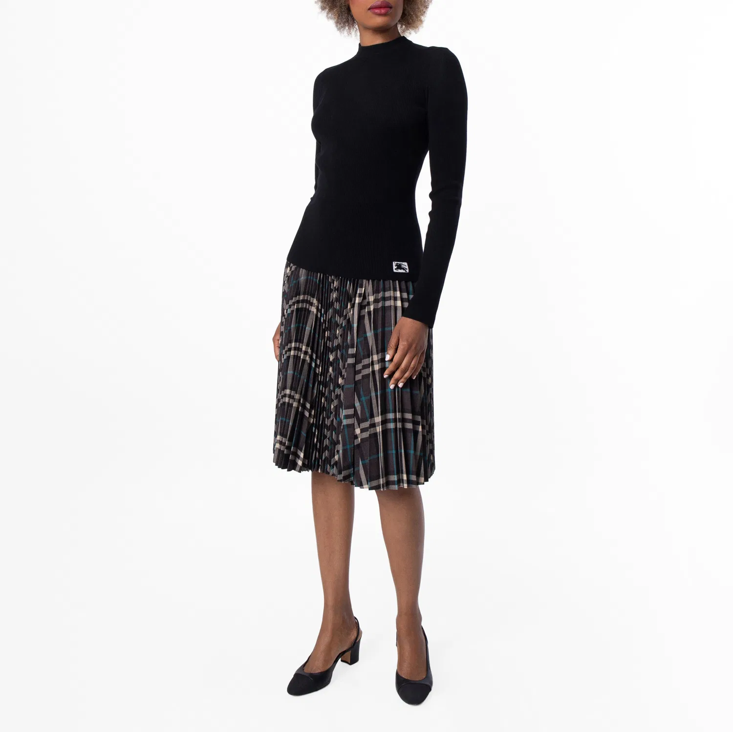 Свитер с длинным рукавом EKD Wool Blend Sweater Burberry, Black — фото 3