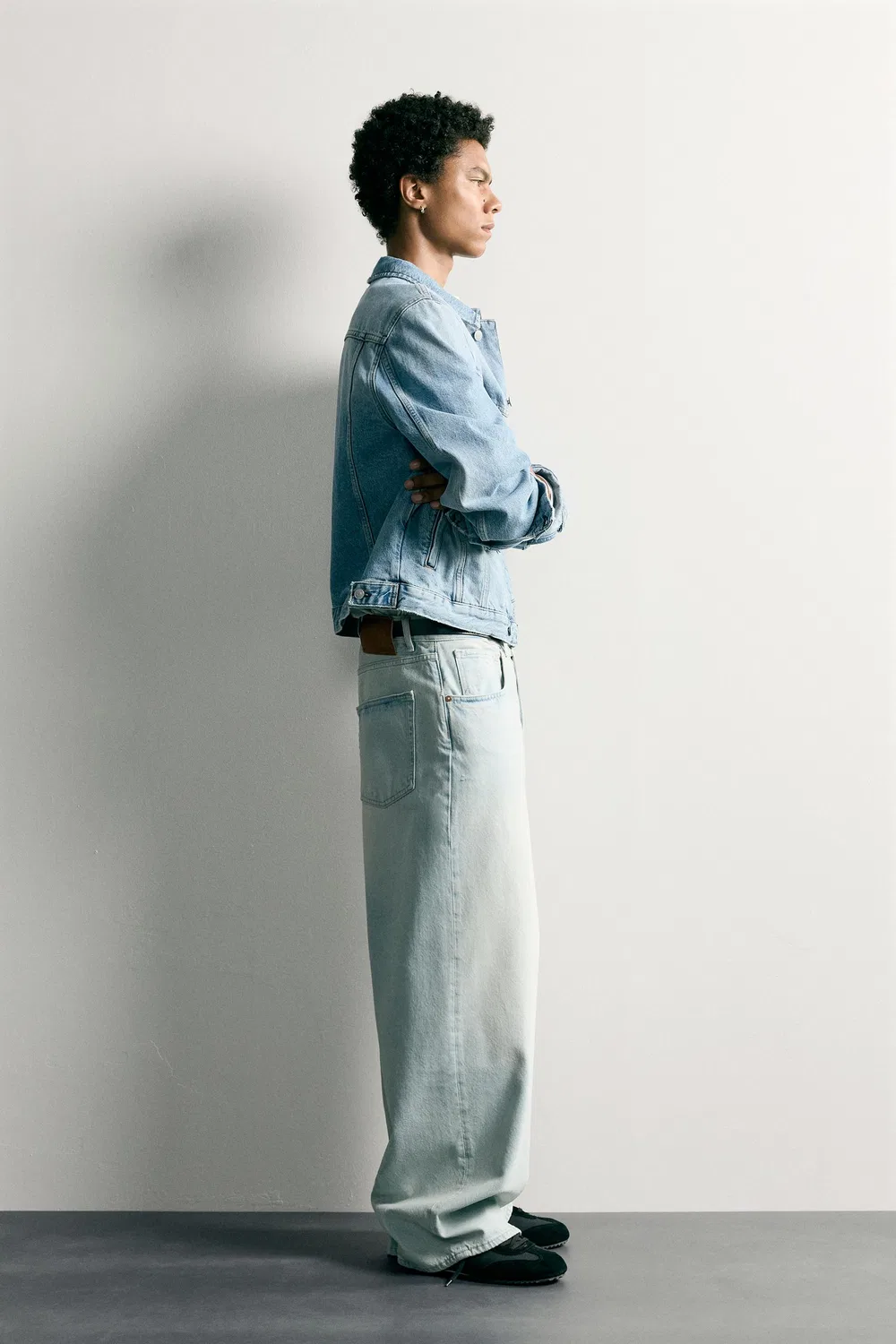 Джинсы свободного кроя ZARA, Light blue — фото 4