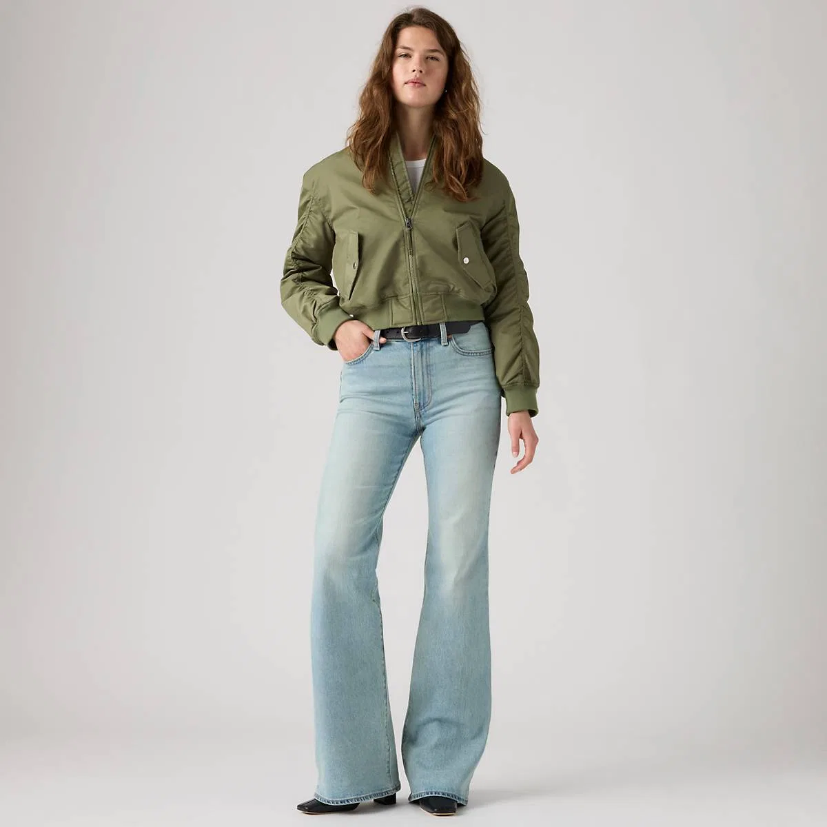 Женские джинсы-клеш с ребристым силуэтом Levi's, Belindas Light - Light Wash