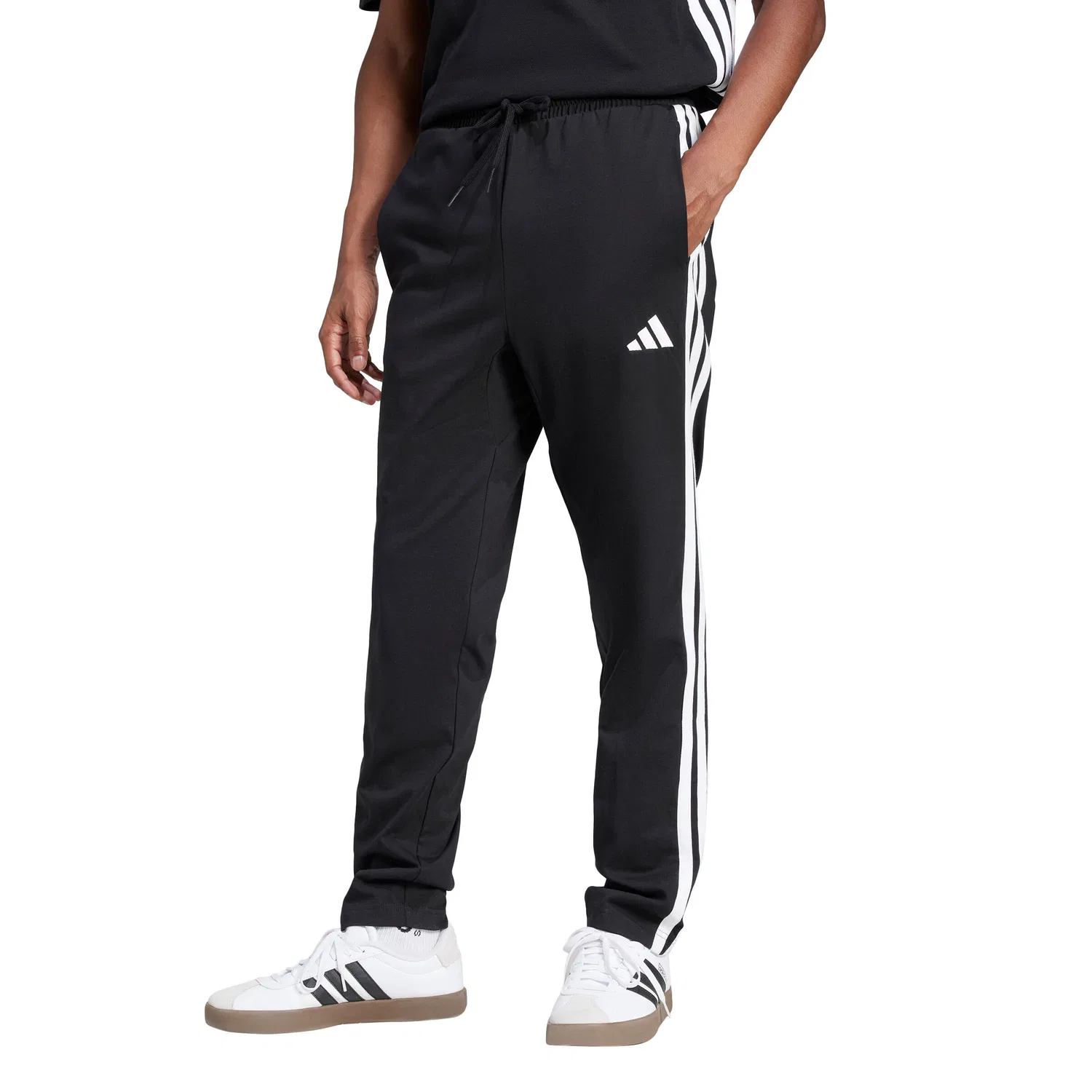 Мужские спортивные штаны с тремя полосками adidas Essentials 3-Stripes, Черный — фото 2