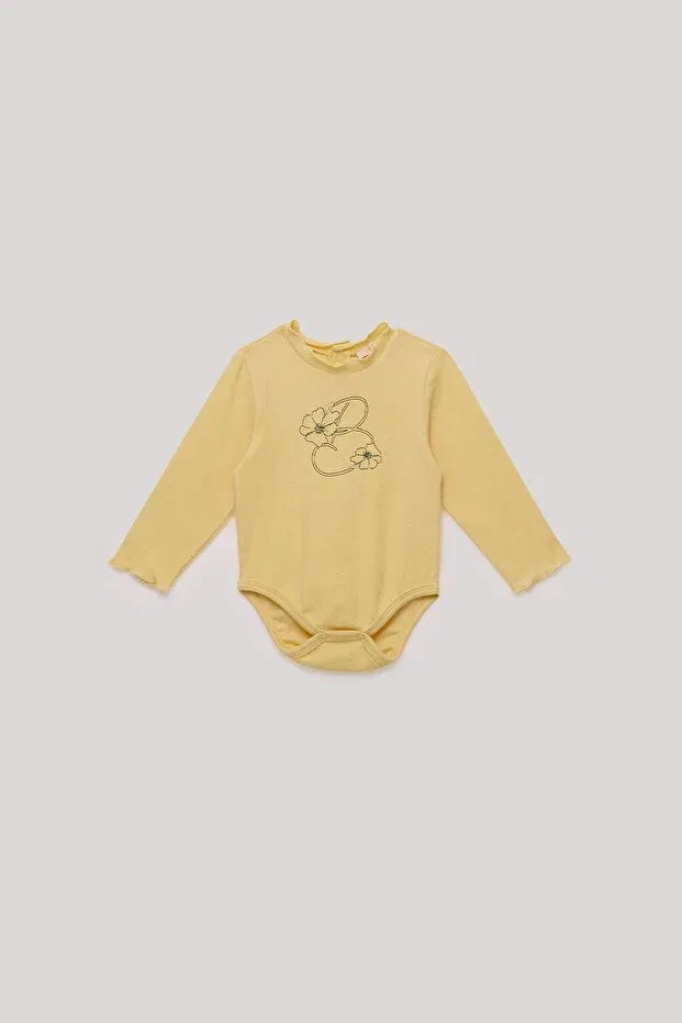 Детское боди для девочек с принтом Gb Baby, Yellow