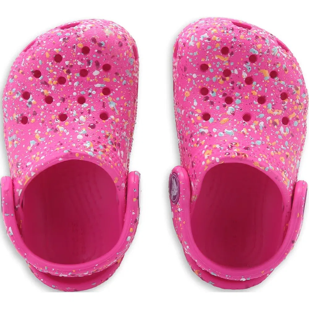Детские классические сабо с графическим рисунком для малышей Crocs, Pink Crush/Multi — фото 4
