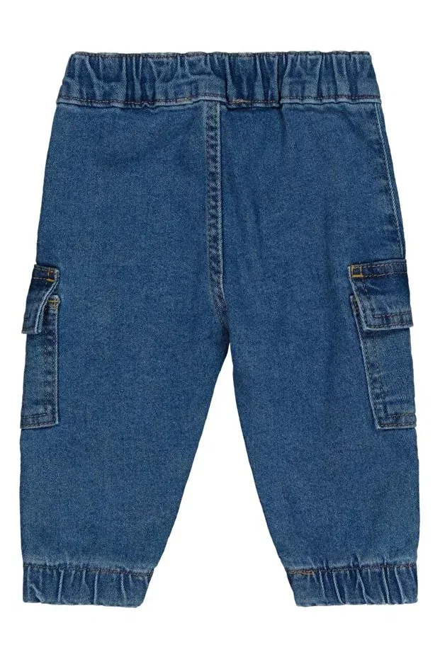 Детские брюки для девочек карго с принтом Civil Baby, Light Blue — фото 2