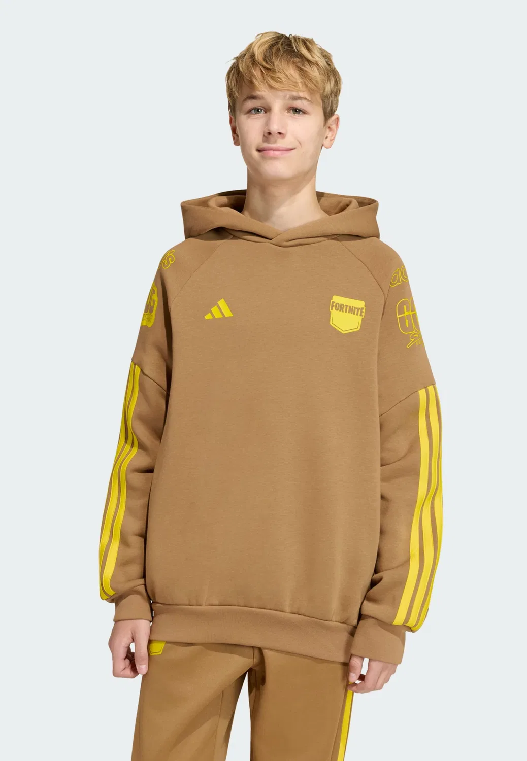 Спортивная толстовка Adidas Sportswear Adidas x Fortnite, коричнево-бежевый — фото 3