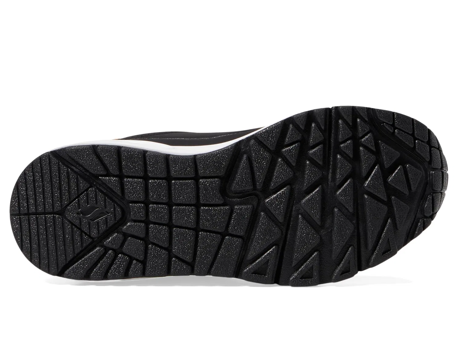 Детские кроссовки для девочек с принтом Uno Gen1 Shimmer Away Skechers, Black Synthetic Trim — фото 4