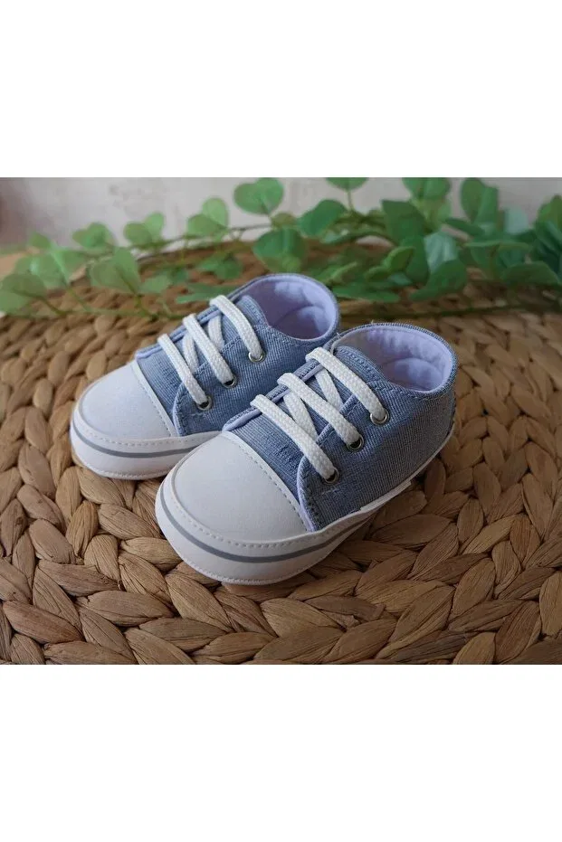 Детские ботиночки для новорожденных вязаные Butik, Blue