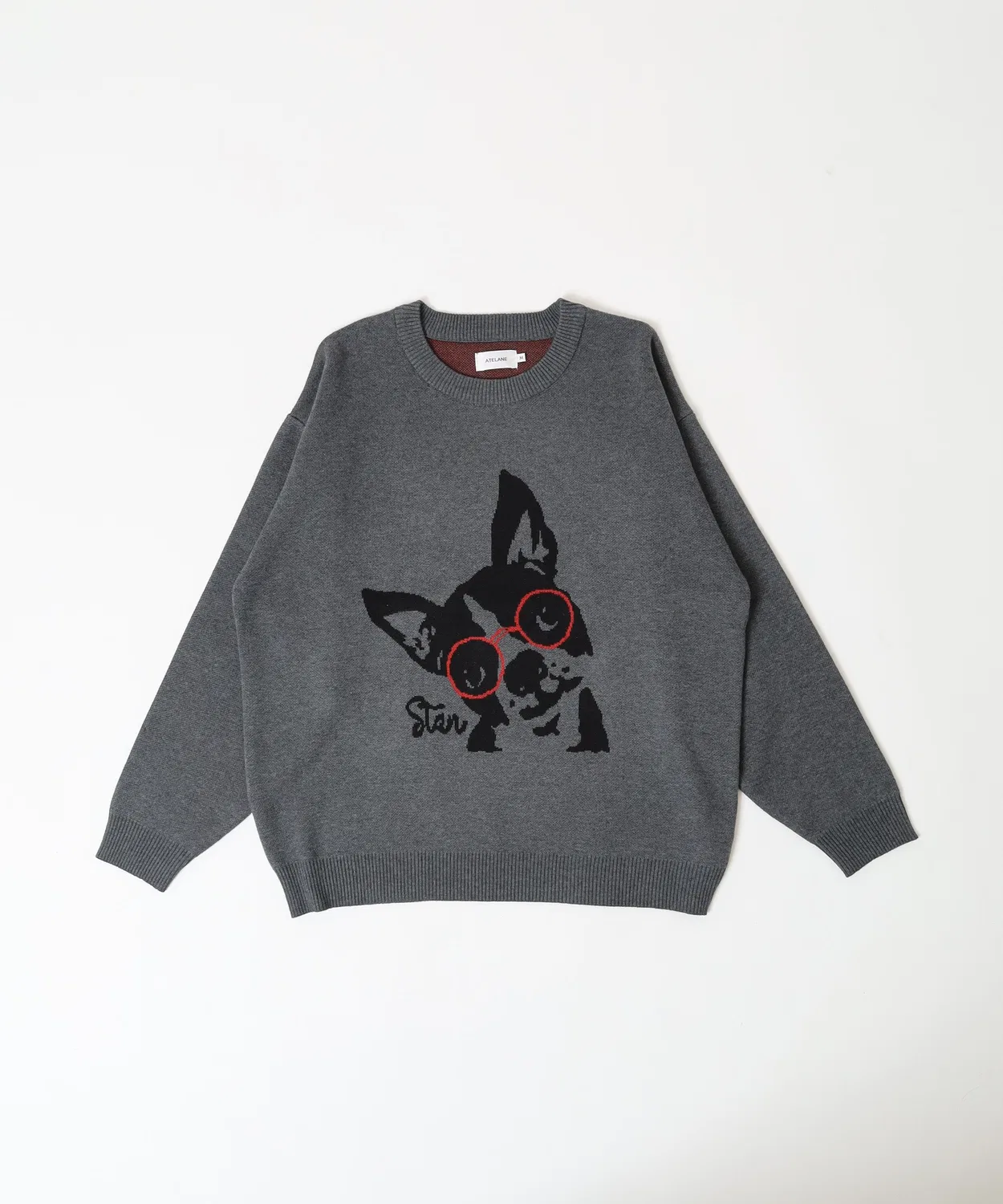 Детский свитер с длинным рукавом модель Sweat-like Jacquard ATELANE, Blue — фото 3
