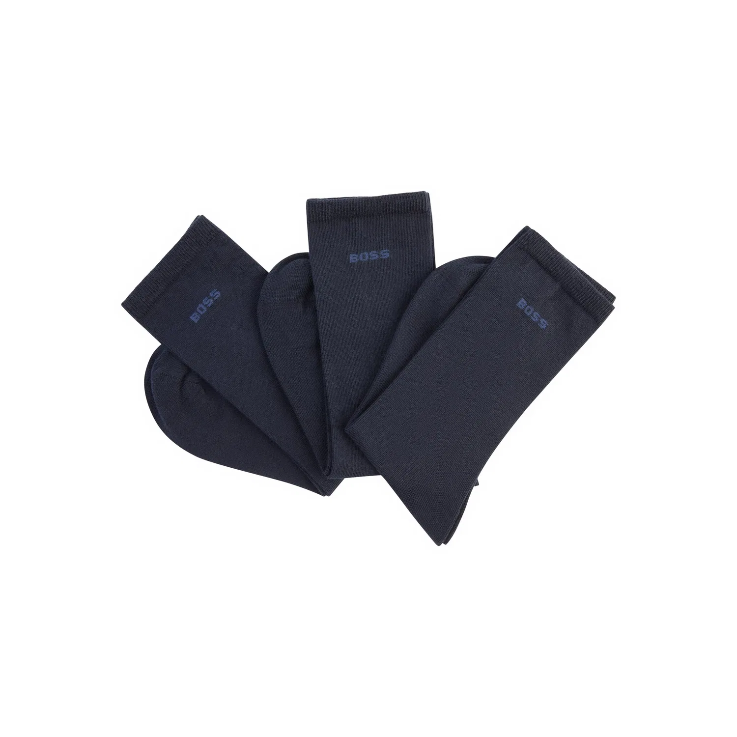 Женские носки из эластичной хлопковой смеси 3 пары BOSS, Dark Blue — фото 2