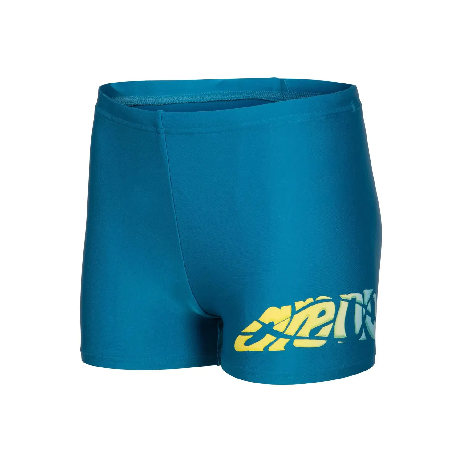 Детские плавки для мальчиков с принтом Arena B Lettering Swim Short, Dunkelblau / Gelb — фото 3