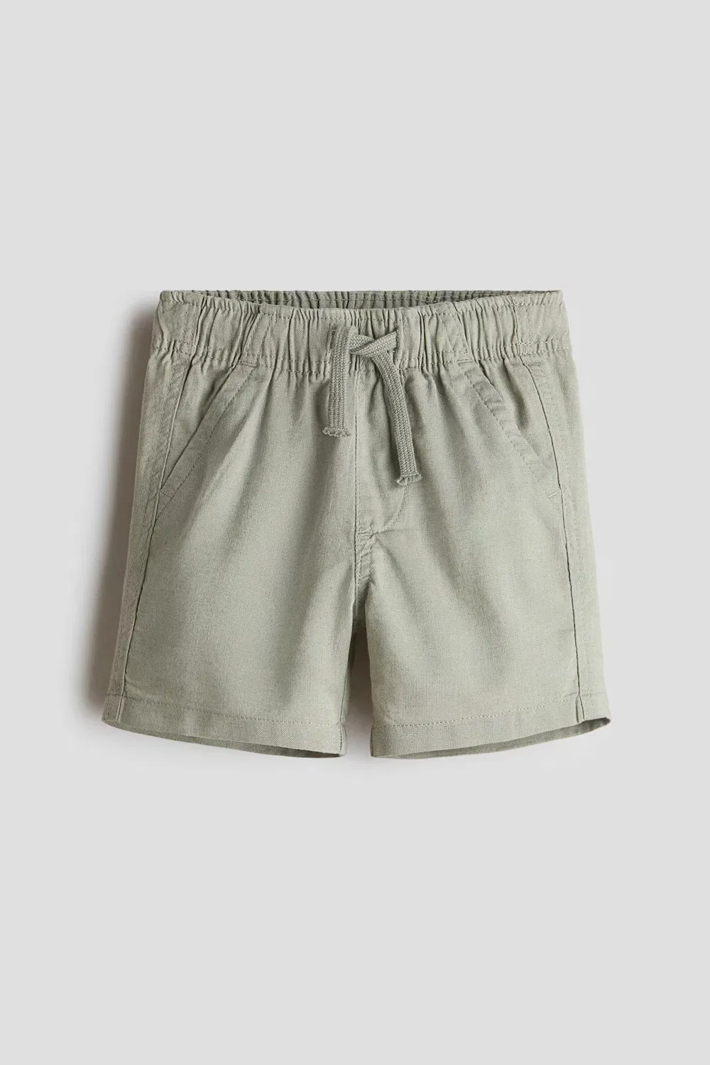 Шорты из смеси льна H&M, Helles Khakigrün