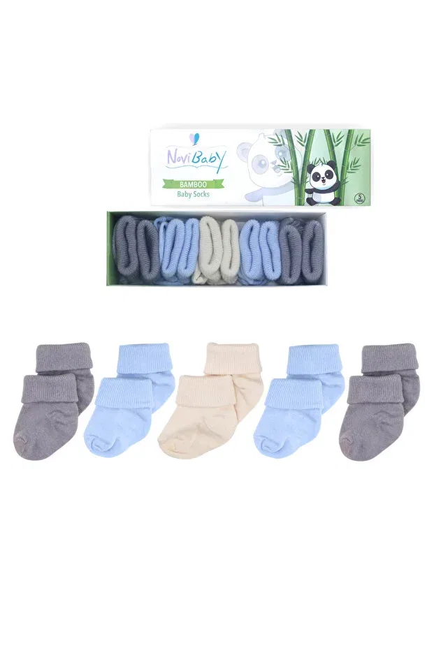 Детские носки для новорожденных хлопковые 5 шт Basics Novibaby, Rainy