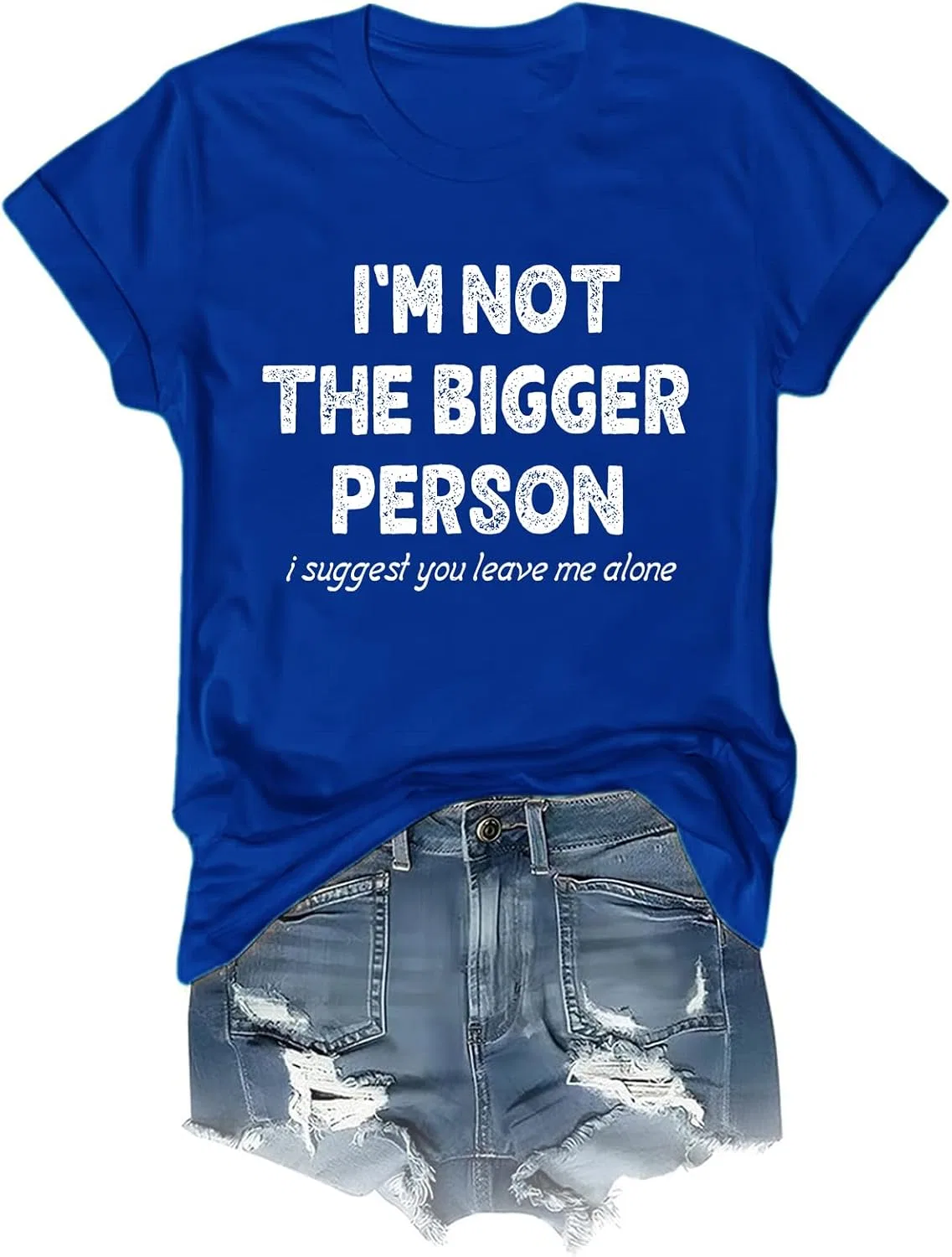 Мужская футболка с принтом I'm Not The Bigger Person Regular Fit Generic, Sapphire Blue