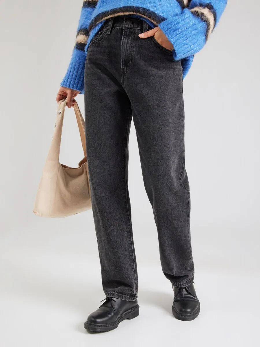Джинсы LEVI'S Regular 'EASY DAD' из черного денима — фото 3