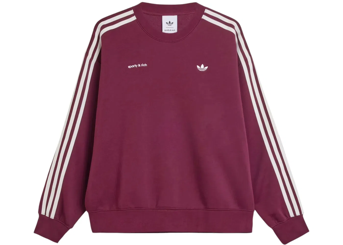 Женский свитшот Adidas x Sporty & Rich, Maroon