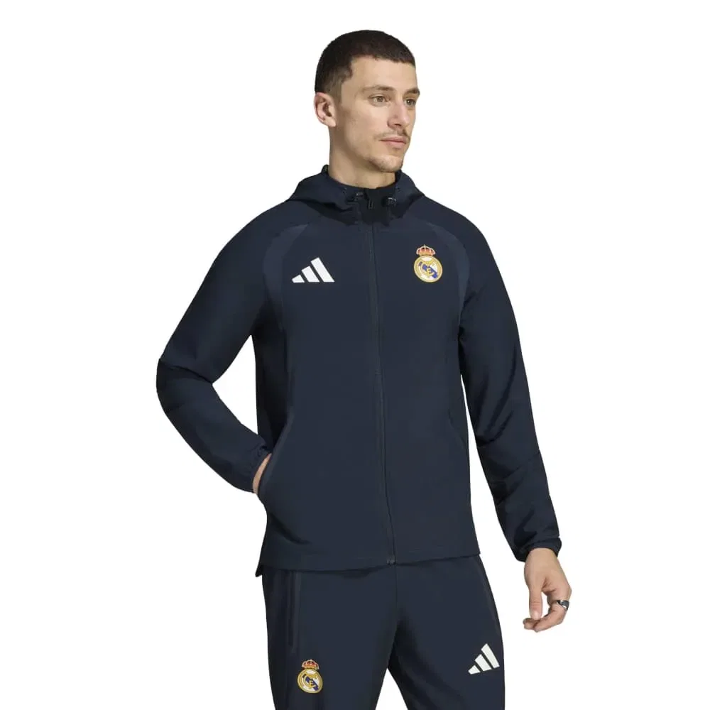 Мужская ветровка с принтом Real Madrid Training Windbreaker Adidas, Blue