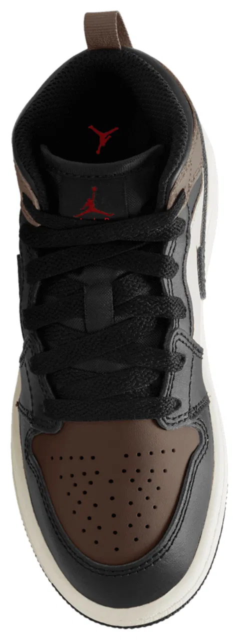 Кроссовки для мальчиков AJ1 Mid Jordan, цвет Black/Phantom/Univ Red — фото 3