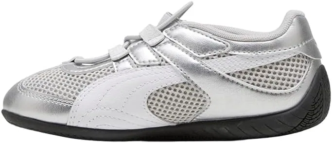 Детские кроссовки для девочек с металлическим эффектом Speedcat Go PUMA, Silver — фото 3