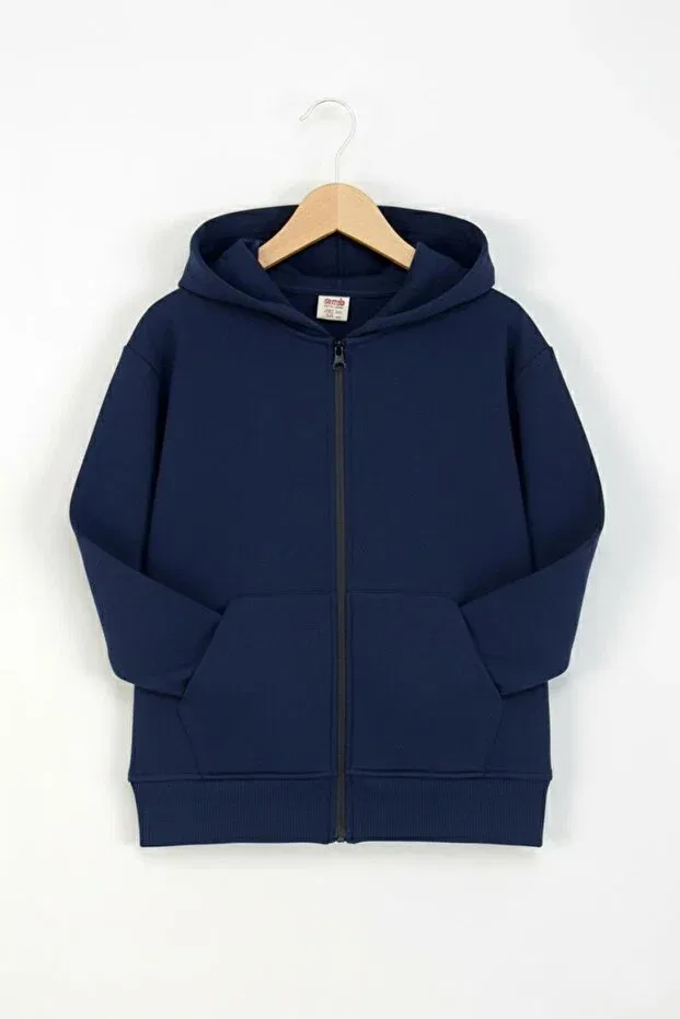 Детская толстовка на молнии с длинным рукавом Dmb Kids, Navy Blue