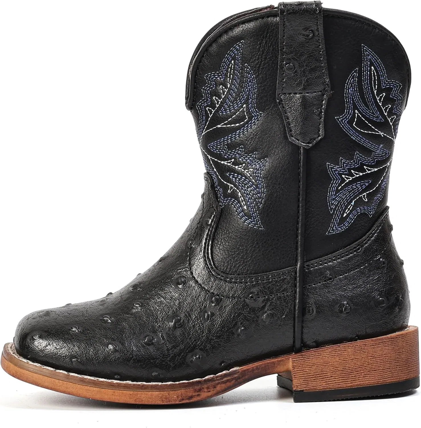 Детские ботинки для мальчиков и девочек в стиле вестерн IUV KIDS, Black — фото 4