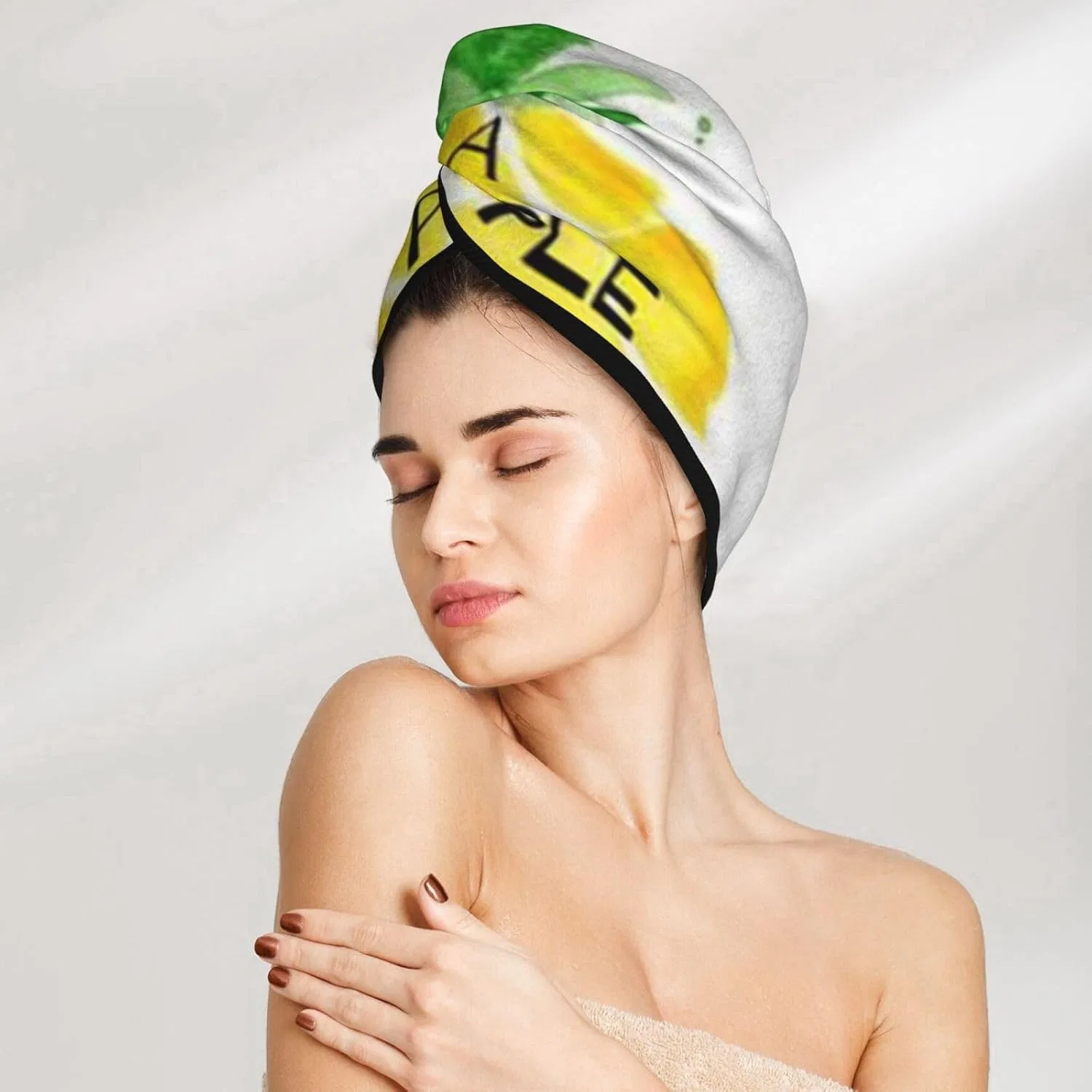 Шапочка для душа Xzeit Be a Pineapple, микрофибра, 64x26 см, Black — фото 2