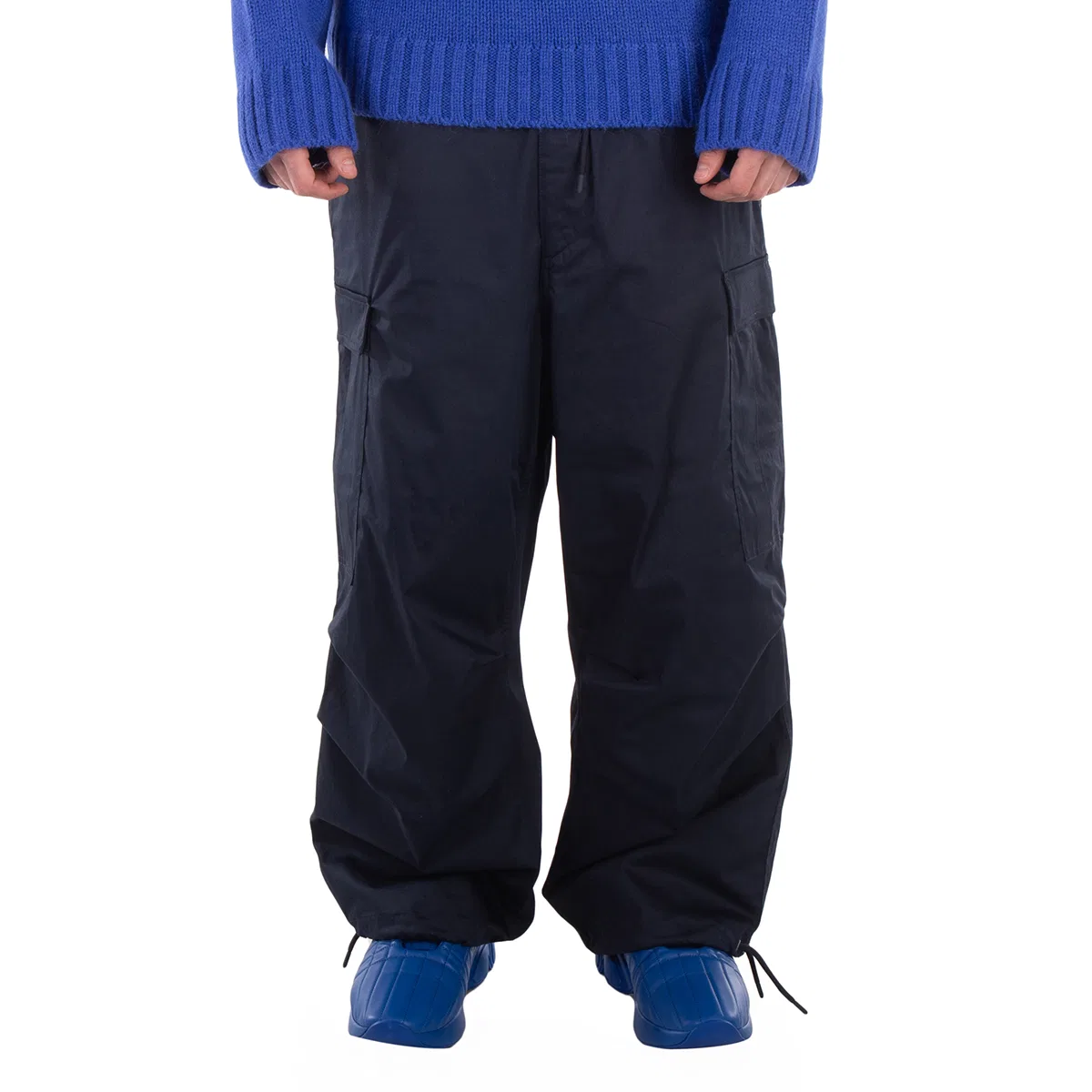 Брюки с регулируемыми молниями и кулиской Emporio Armani, Blue